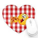 pizza Emoji  Heart Mousepad