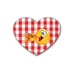 pizza Emoji  Heart Coaster (4 pack)