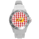 pizza Emoji  Round Plastic Sport Watch (L)