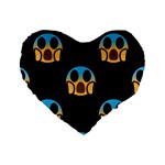 scream Emojis Standard 16  Premium Heart Shape Cushion 