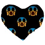 scream Emojis Large 19  Premium Heart Shape Cushion