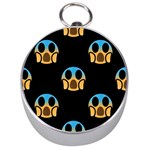 scream Emojis Silver Compass