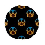 scream Emojis Standard 15  Premium Flano Round Cushion 