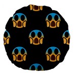 scream Emojis Large 18  Premium Flano Round Cushion 