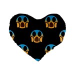 scream Emojis Standard 16  Premium Flano Heart Shape Cushion 