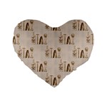 mens barber Standard 16  Premium Flano Heart Shape Cushion 