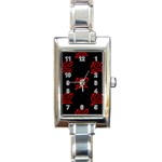 one hundred Emoji Rectangle Italian Charm Watch