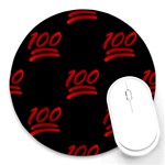 one hundred Emoji Round Mousepad