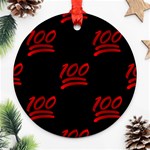 one hundred Emoji Ornament (Round)