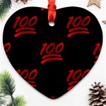 one hundred Emoji Ornament (Heart)