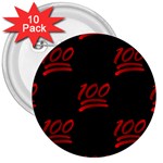 one hundred Emoji 3  Button (10 pack)