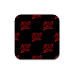 one hundred Emoji Rubber Coaster (Square)