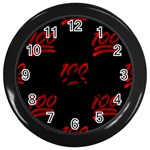 one hundred Emoji Wall Clock (Black)