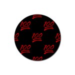 one hundred Emoji Rubber Coaster (Round)