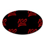 one hundred Emoji Magnet (Oval)