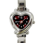 one hundred Emoji Heart Italian Charm Watch