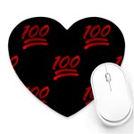 one hundred Emoji Heart Mousepad