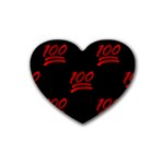 one hundred Emoji Rubber Coaster (Heart)