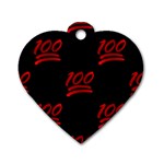 one hundred Emoji Dog Tag Heart (One Side)