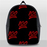 one hundred Emoji School Bag (Large)