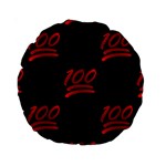 one hundred Emoji Standard 15  Premium Round Cushion 