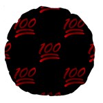 one hundred Emoji Large 18  Premium Round Cushion 