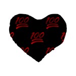 one hundred Emoji Standard 16  Premium Heart Shape Cushion 