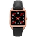 one hundred Emoji Rose Gold Leather Watch 