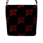 one hundred Emoji Flap Closure Messenger Bag (L)