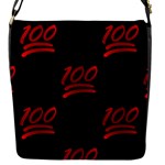 one hundred Emoji Flap Closure Messenger Bag (S)