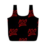 one hundred Emoji Full Print Recycle Bag (M)