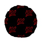 one hundred Emoji Standard 15  Premium Flano Round Cushion 