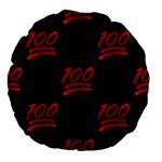 one hundred Emoji Large 18  Premium Flano Round Cushion 