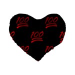 one hundred Emoji Standard 16  Premium Flano Heart Shape Cushion 