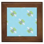 winged money Emoji  Framed Tile