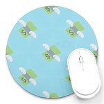 winged money Emoji  Round Mousepad