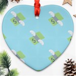 winged money Emoji  Ornament (Heart)