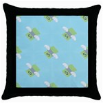 winged money Emoji  Throw Pillow Case (Black)