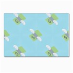 winged money Emoji  Postcard 5  x 7 