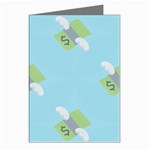 winged money Emoji  Greeting Cards (Pkg of 8)