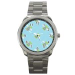 winged money Emoji  Sport Metal Watch