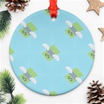 winged money Emoji  Round Ornament (Two Sides)