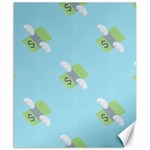 winged money Emoji  Canvas 8  x 10 