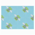 winged money Emoji  Large Glasses Cloth