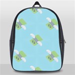 winged money Emoji  School Bag (Large)