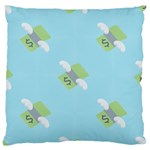 winged money Emoji  Large Cushion Case (One Side)