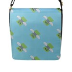 winged money Emoji  Flap Closure Messenger Bag (L)