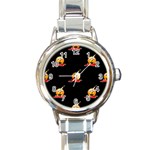 bloody Emoji Round Italian Charm Watch