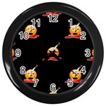 bloody Emoji Wall Clock (Black)