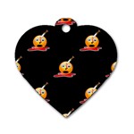 bloody Emoji Dog Tag Heart (One Side)